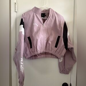 Darc Sport SHE Death Becomes Her Nadia Cropped Zip Track Jacket, Size Small